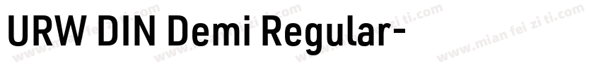 URW DIN Demi Regular字体转换